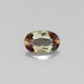 Andaluzita multicolorido natural 0,43ct, corte oval, VVS-VS