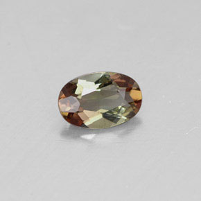 Andaluzita multicolorido natural 0,43ct, corte oval, VVS-VS