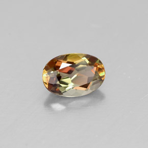 Andaluzita multicolorido natural 0,51ct, corte oval, VVS-VS