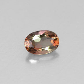 Andaluzita multicolorido natural 0,48ct, corte oval, VVS-VS