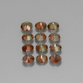 Pedras preciosas de andaluzita multicolorido natural de  ct, corte redondo, VVS-VS