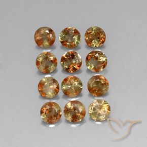 3.06ctw Natural Multicolorido Andaluzita, Redondo, VS-SI
