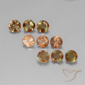 Pedras preciosas de Andaluzita Multicolorido natural de 2.37 ct, Redondo, VS-SI