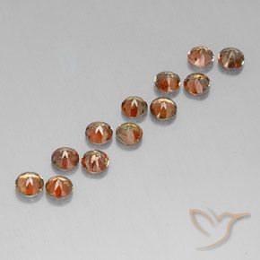Pedras preciosas de andaluzita multicolorido natural de 3,21 ct, corte redondo, VS-SI