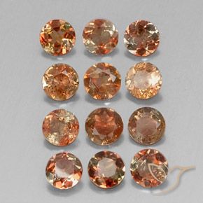 Pedras preciosas de Andaluzita Multicolorido natural de 2.84 ct, Redondo, VS-SI