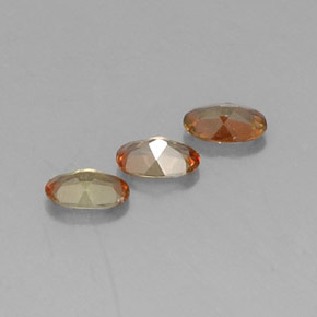 Pedras preciosas de andaluzita laranja natural de  ct, corte oval, VVS-VS