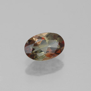 Andaluzita multicolorido natural 0,36ct, corte oval, VS-SI