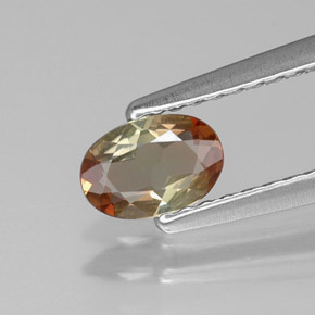 Andaluzita multicolorido natural 0,32ct, corte oval, VVS-VS