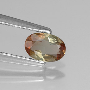 Andaluzita multicolorido natural 0,32ct, corte oval, VVS-VS