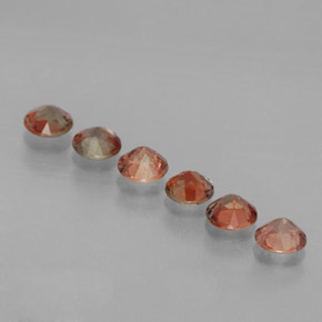 Pedras preciosas de andaluzita multicolorido natural de  ct, corte redondo, VS