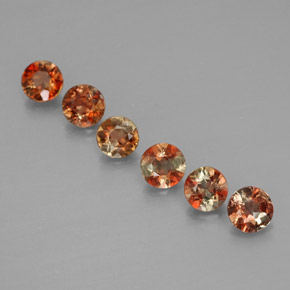 Pedras preciosas de andaluzita multicolorido natural de 1,09 ct, corte redondo, VS