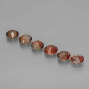 Pedras preciosas de andaluzita multicolorido natural de 1,09 ct, corte redondo, VS