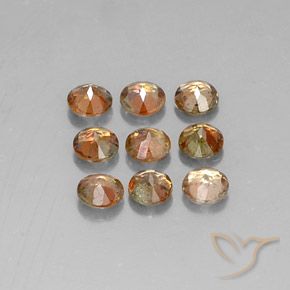 Pedras preciosas de andaluzita multicolorido natural de 1,93 ct, corte redondo, VS