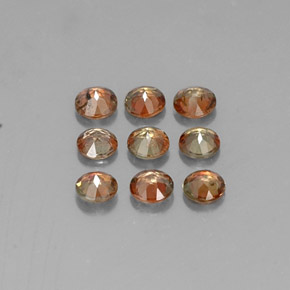 Pedras preciosas de andaluzita multicolorido natural de  ct, corte redondo, VS