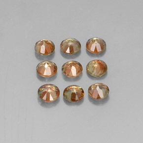 Pedras preciosas de andaluzita multicolorido natural de 1,56 ct, corte redondo, VS