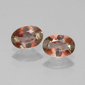 Pedras preciosas de andaluzita multicolorido natural de  ct, corte oval, VS