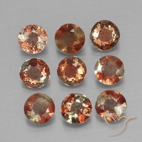 Pedras preciosas de Andaluzita Multicolorido natural de 1.43 ct, Redondo, VS