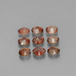 Pedras preciosas de andaluzita multicolorido natural de 1,43 ct, corte redondo, VS