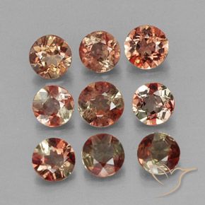 Pedras preciosas de Andaluzita Multicolorido natural de 1.55 ct, Redondo, VS