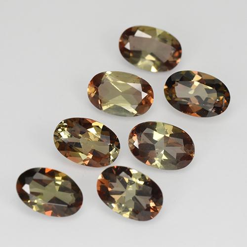 Pedras preciosas de andaluzita multicolorido natural de 3,05 ct, corte oval, VS-SI