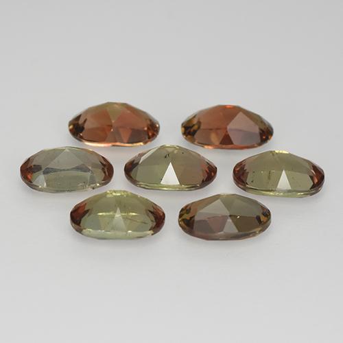 Pedras preciosas de andaluzita multicolorido natural de 3,05 ct, corte oval, VS-SI