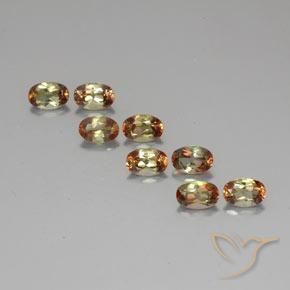 Pedras preciosas de andaluzita multicolorido natural de 4,21 ct, corte oval, VS-SI