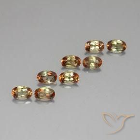 Pedras preciosas de andaluzita multicolorido natural de 4,21 ct, corte oval, VS-SI