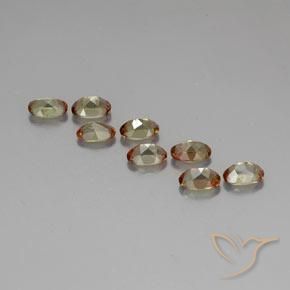 Pedras preciosas de andaluzita multicolorido natural de 4,21 ct, corte oval, VS-SI