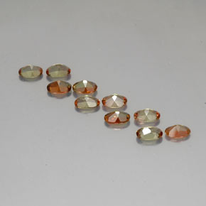 Pedras preciosas de andaluzita laranja natural de  ct, corte oval, VS-SI