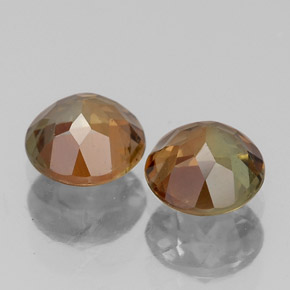 Pedras preciosas de andaluzita multicolorido natural de  ct, corte redondo, VS-SI