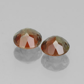 Pedras preciosas de andaluzita multicolorido natural de  ct, corte redondo, VS