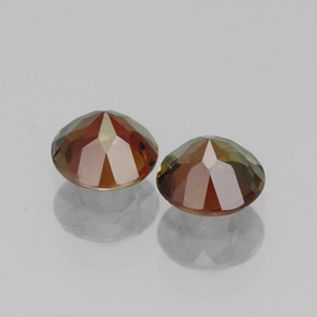 Pedras preciosas de andaluzita multicolorido natural de  ct, corte redondo, VS