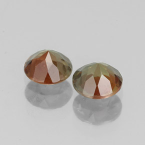 Pedras preciosas de andaluzita multicolorido natural de  ct, corte redondo, VS