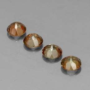 Pedras preciosas de andaluzita multicolorido natural de  ct, corte redondo, VS