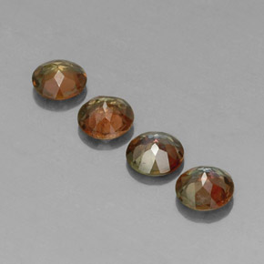 Pedras preciosas de Andaluzita Laranja acastanhado natural de  ct, Corte Redondo, VS