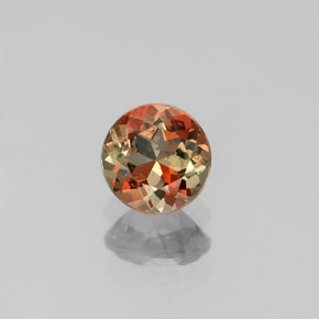 Andaluzita multicolorido natural 0,51ct, corte redondo, VS
