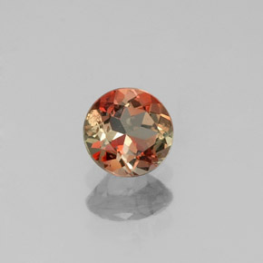 Andaluzita multicolorido natural 0,51ct, corte redondo, VS