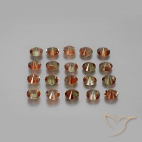 Pedras preciosas de Andaluzita Multicolorido natural de 3.66 ct, Redondo, VS