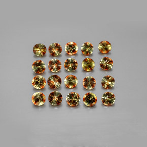 Pedras preciosas de andaluzita multicolorido natural de 3,38 ct, corte redondo, VS