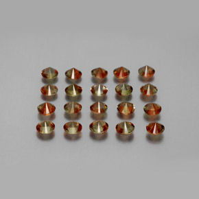 Pedras preciosas de andaluzita multicolorido natural de 3,38 ct, corte redondo, VS