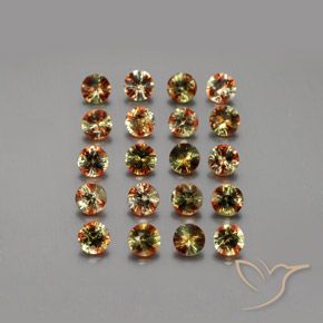 3.79ctw Natural Multicolorido Andaluzita, Redondo, VS