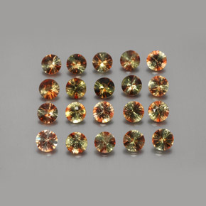 Pedras preciosas de andaluzita multicolorido natural de 4,35 ct, corte redondo, VS