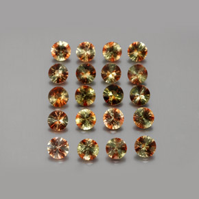 Pedras preciosas de andaluzita multicolorido natural de 4,35 ct, corte redondo, VS