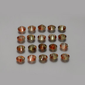 Pedras preciosas de andaluzita multicolorido natural de 4,35 ct, corte redondo, VS