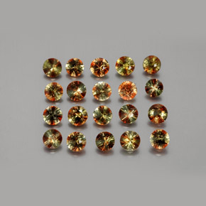 Pedras preciosas de andaluzita multicolorido natural de 3,36 ct, corte redondo, VS