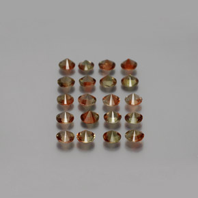 Pedras preciosas de andaluzita multicolorido natural de 3,36 ct, corte redondo, VS