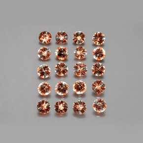 Pedras preciosas de andaluzita multicolorido natural de 3,22 ct, corte redondo, VS
