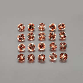 Pedras preciosas de andaluzita multicolorido natural de 3,22 ct, corte redondo, VS