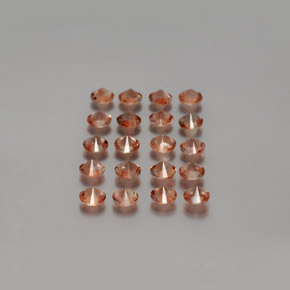 Pedras preciosas de andaluzita multicolorido natural de 3,22 ct, corte redondo, VS