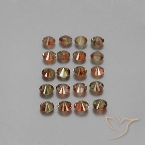 Pedras preciosas de Andaluzita Multicolorido natural de 3.86 ct, Redondo, VS